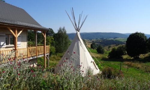 vue chalet & tipi Loz'air