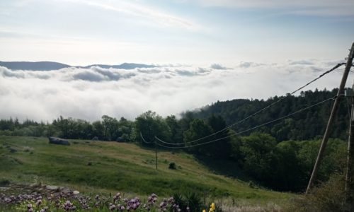 vue avec nuages